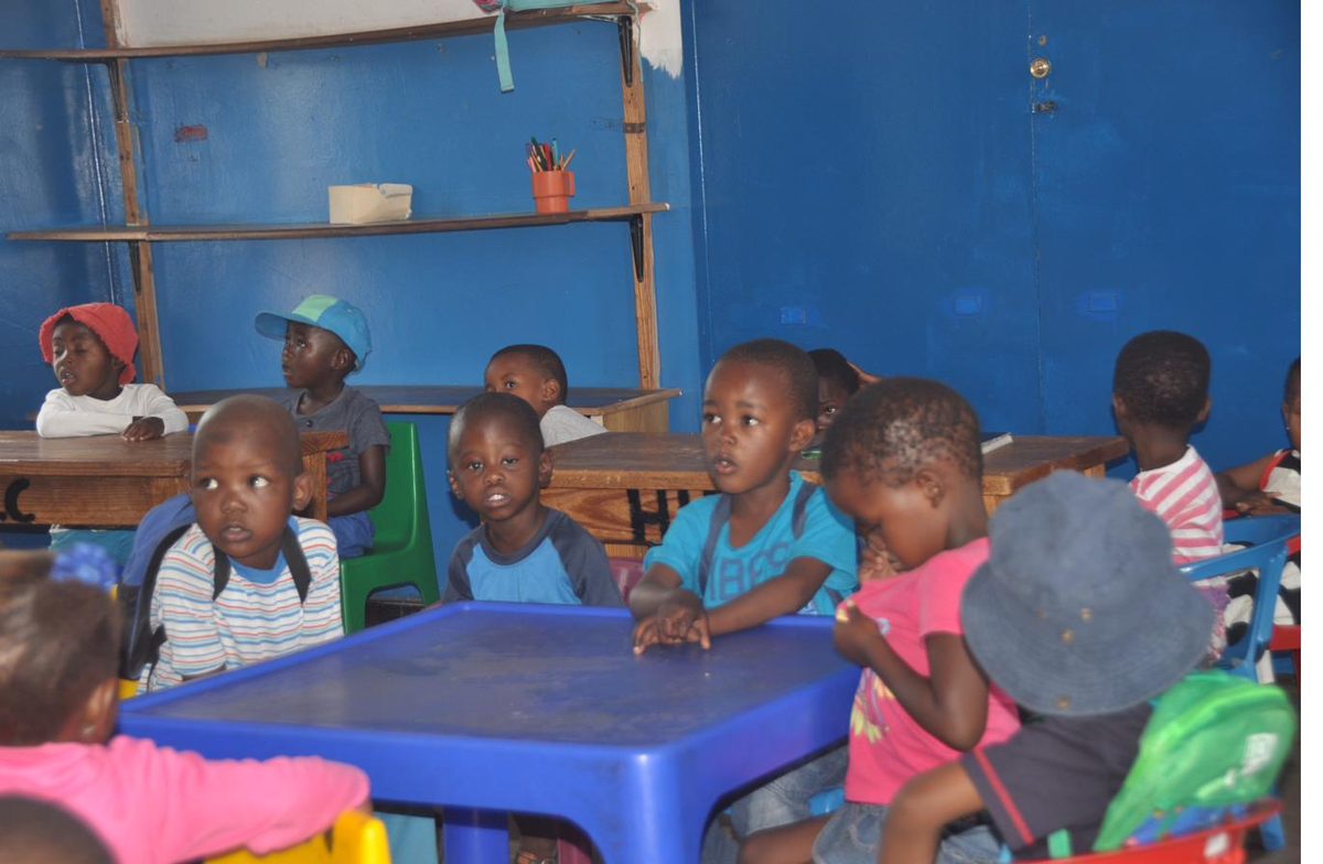 Children in the CHC preschool classroom in Kanye, Botswana